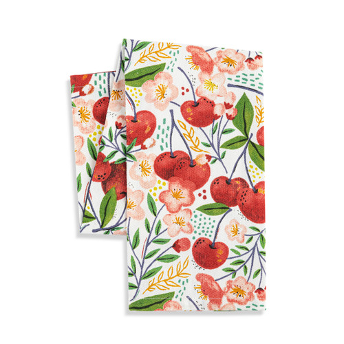 Cherry Cotton Twill Kitchen Towel slide 