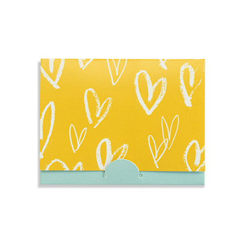 Love You Floral Card & Gold Heart Necklace-16in slide