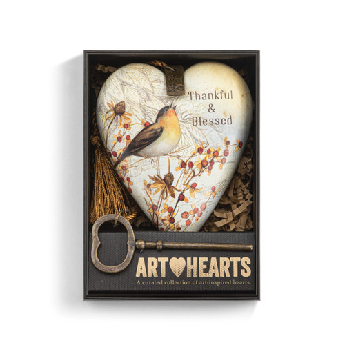 Thankful and Blessed Art Heart - 3.5in slide 