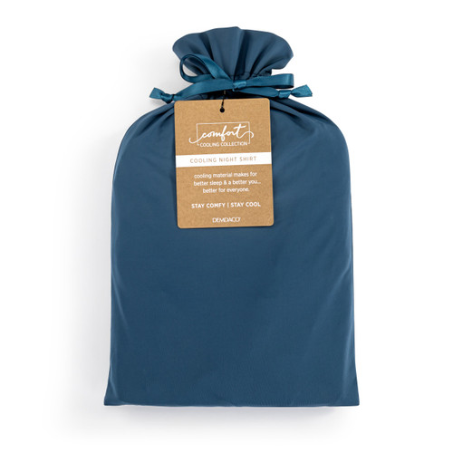 Medium Long Sleeve Navy Cooling Night Shirt slide 