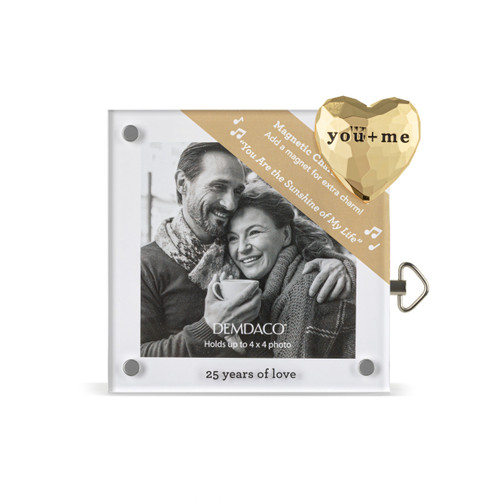 25 Years Acrylic Magnetic Musical Frame - 4in slide 