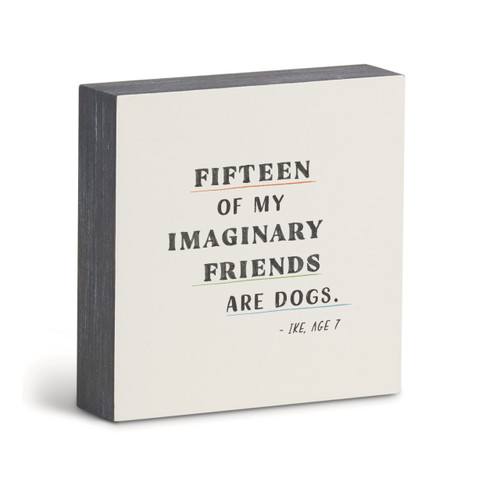 Imaginary Dog Friends Wall Art - 6"sq slide 