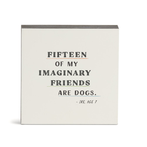 Imaginary Dog Friends Wall Art - 6"sq slide 