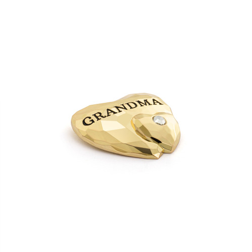 Grandma Double Heart Magnetic Frame Charm - 1.5in slide 