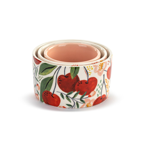 Nesting Prep Bowls Cherry - Set of 3 slide 
