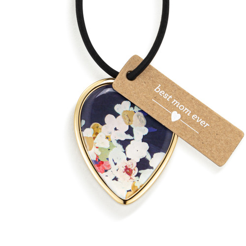Mom I Love You Heart Vase Tag - 5in slide 