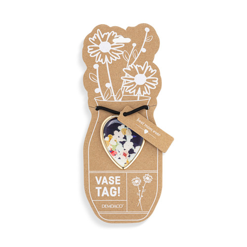 Mom I Love You Heart Vase Tag - 5in slide 