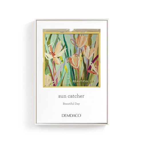 Beautiful Day Floral Butterfly Suncatcher - 3x3in slide 