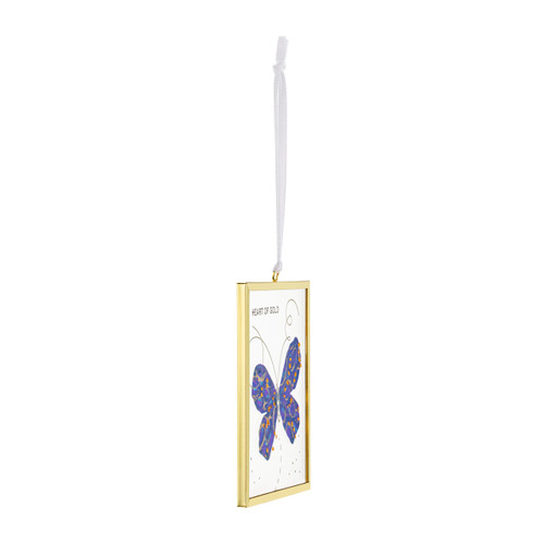 Heart of Gold Butterfly Suncatcher - 3x3in slide 