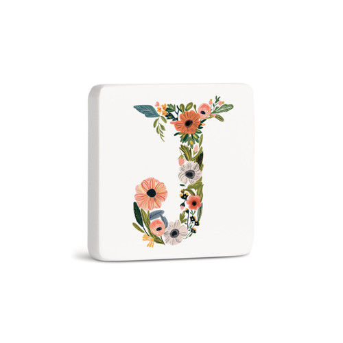 J Monogram Magnet - Bone slide 