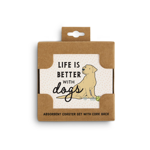 Yellow Labrador Dog Coasters - Set of 4 slide 