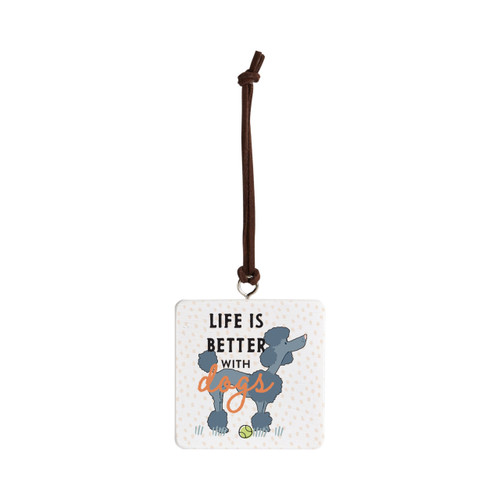 Poodle Dog Ornament - Bone slide 