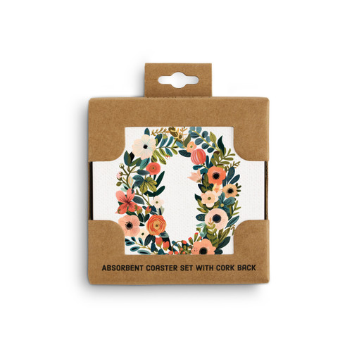 O Monogram Coasters - Set of 4 slide 