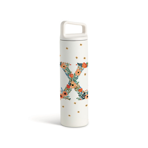 X Monogram Water Bottle - White 20oz slide 
