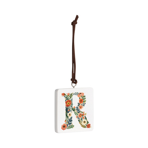 R Monogram Ornament - Bone slide 