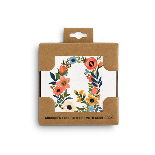 Q Monogram Coasters - Set of 4 slide 