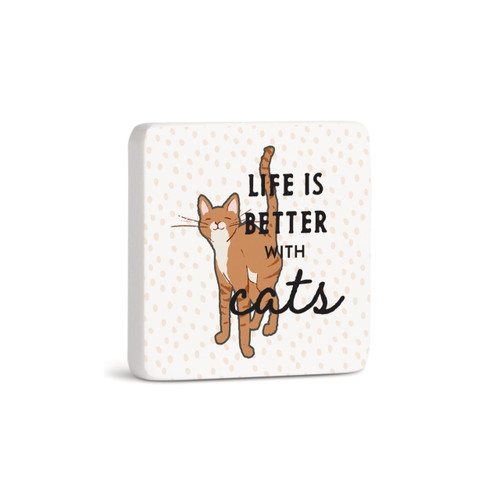 Tabby Cat Magnet - Bone slide 
