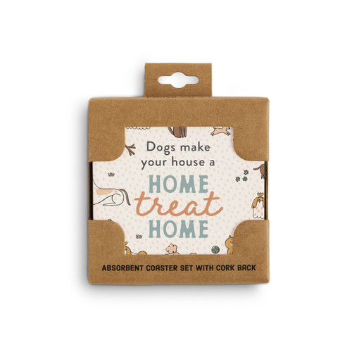 Treat Home Dog Coasters - Set of 4 slide 