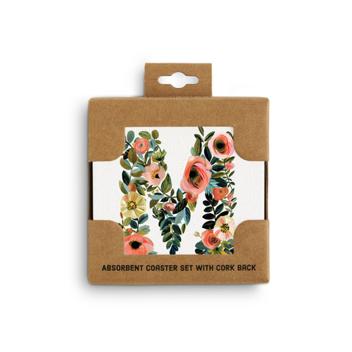 M Monogram Coasters - Set of 4 slide 