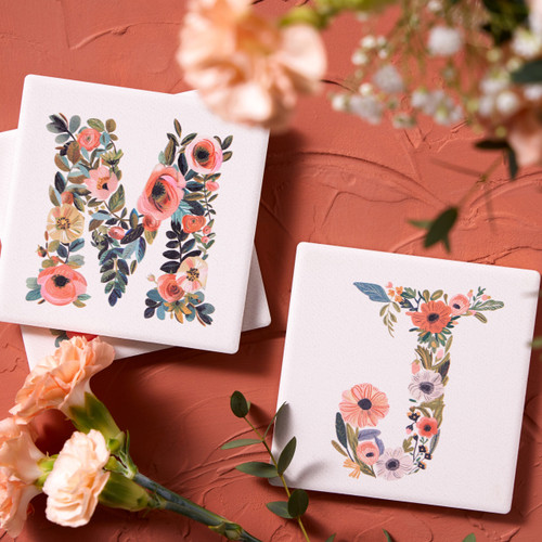 M Monogram Coasters - Set of 4 slide 