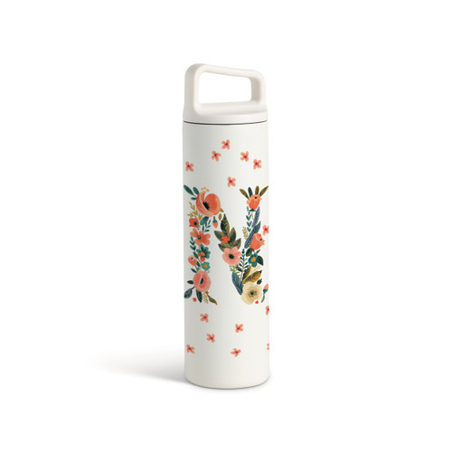 N Monogram Water Bottle - White 20oz slide 