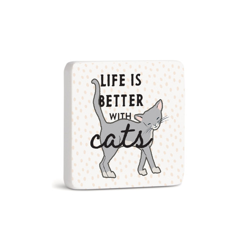 Gray Cat Magnet - Bone slide 