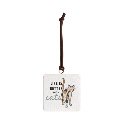 Calico Cat Ornament - Bone slide