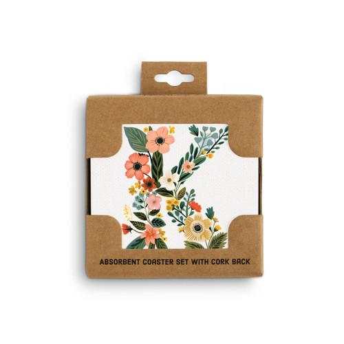 K Monogram Coasters - Set of 4 slide 