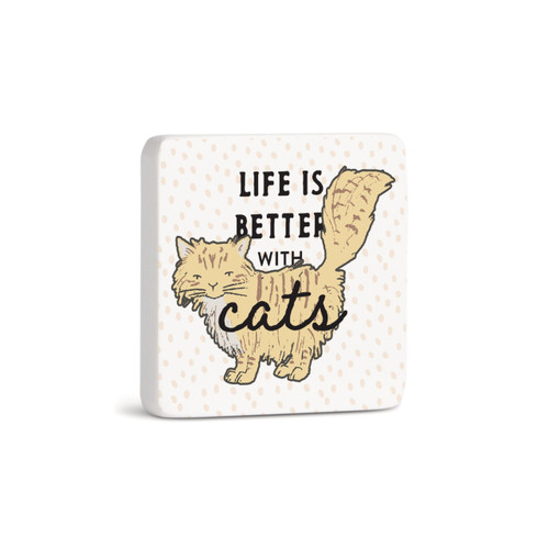 Yellow Cat Magnet - Bone slide 