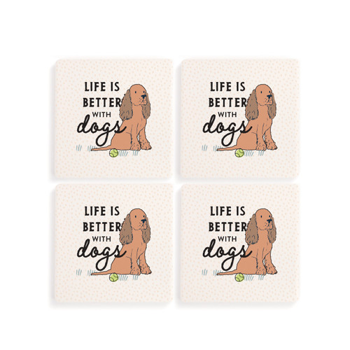 Spaniel Dog Coasters - Set of 4 slide 