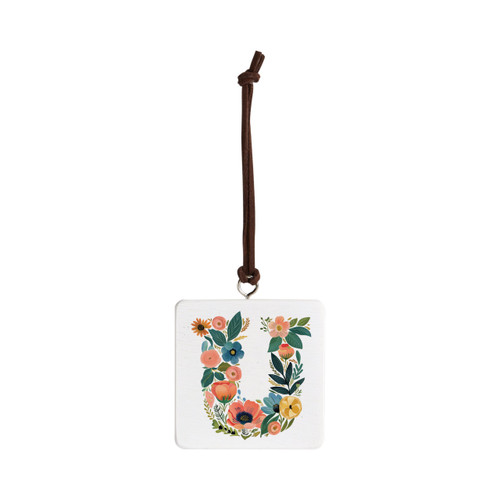 U Monogram Ornament - Bone slide