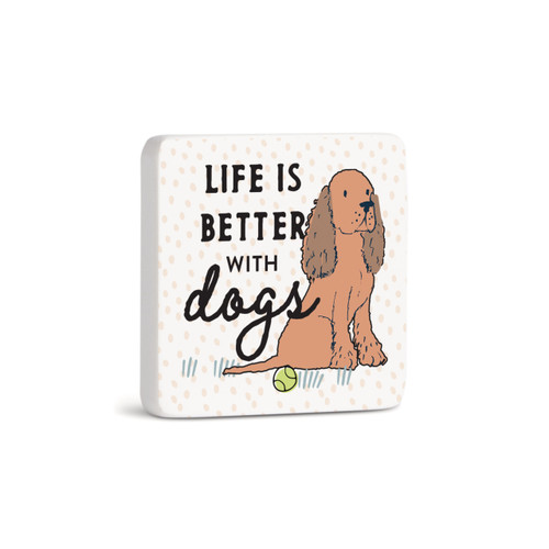 Spaniel Dog Magnet - Bone slide 