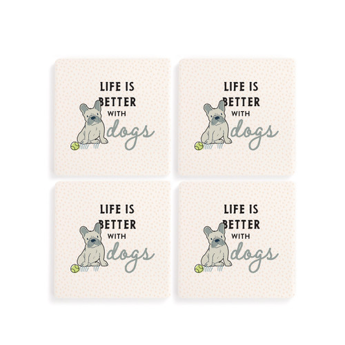 French Bulldog Dog Coasters - Set of 4 slide 