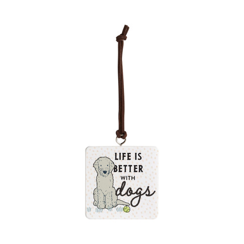 Old English Sheepdog Dog Ornament - Bone slide 