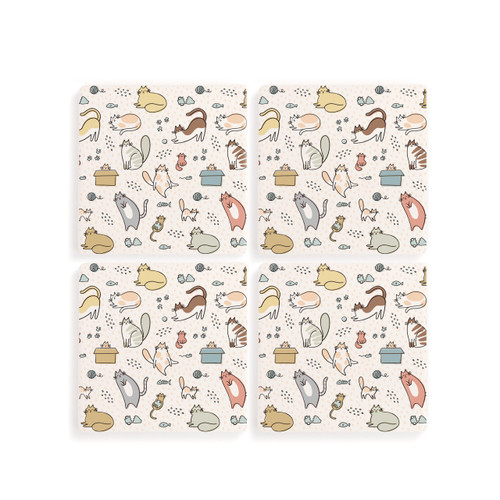 Cats Coasters - Set of 4 slide 
