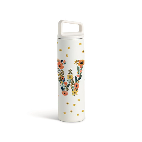W Monogram Water Bottle - White 20oz slide 