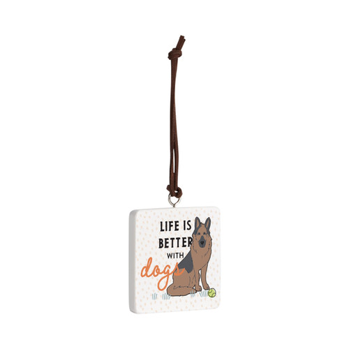 German Shepherd Dog Ornament - Bone slide 