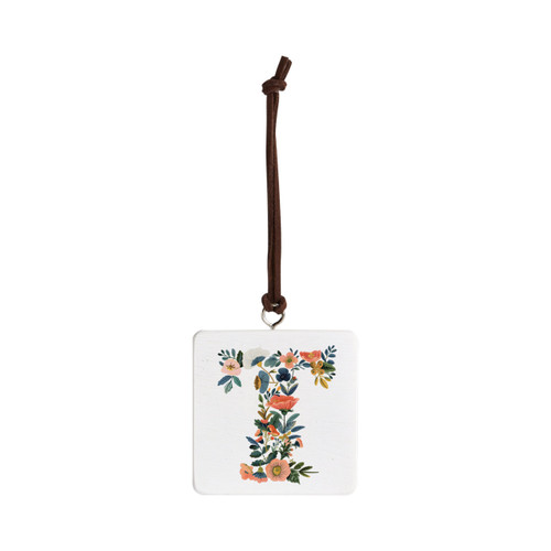 T Monogram Ornament - Bone slide 