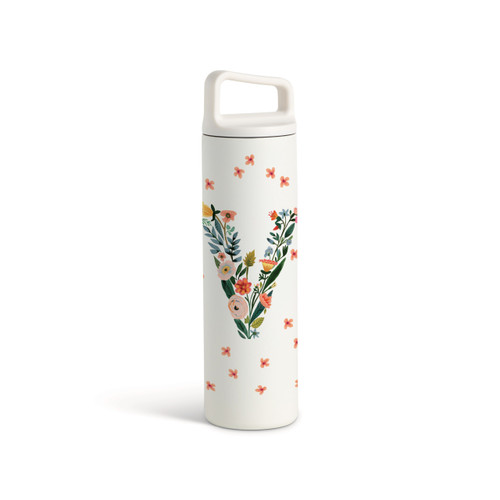 V Monogram Water Bottle - White 20oz slide 