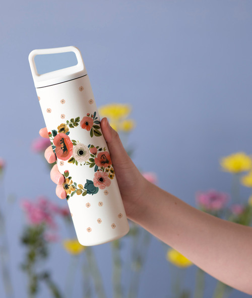 S Monogram Water Bottle - White 20oz slide 