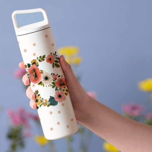 S Monogram Water Bottle - White 20oz slide 