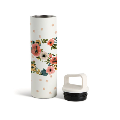 S Monogram Water Bottle - White 20oz slide 