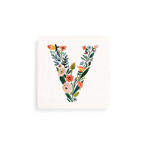 V Monogram Coasters - Set of 4 slide 