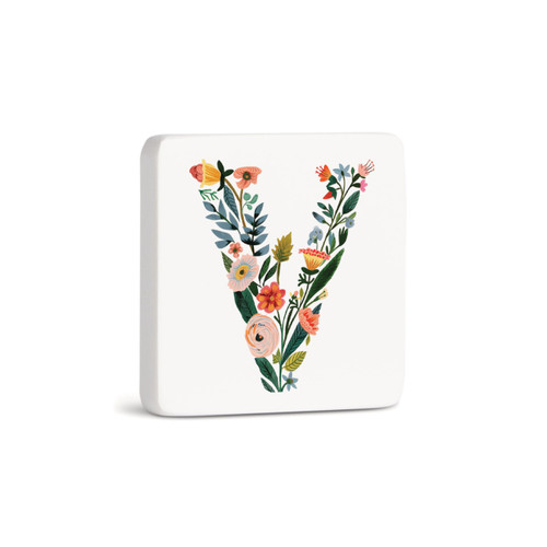 V Monogram Magnet - Bone slide 