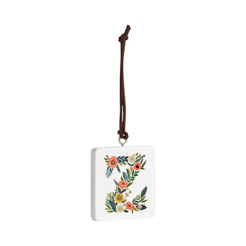 Z Monogram Ornament - Bone slide 