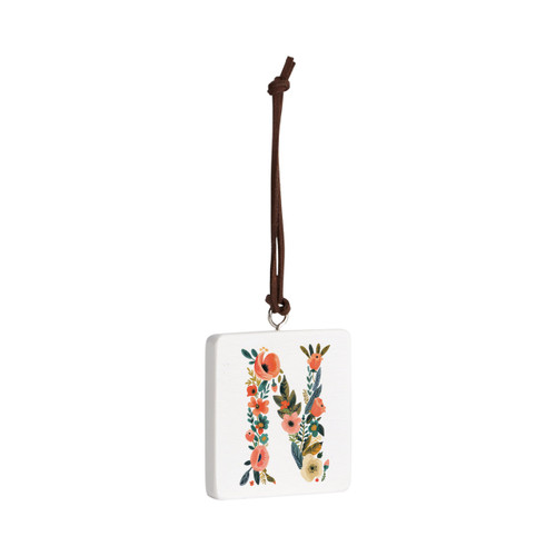 N Monogram Ornament - Bone slide 