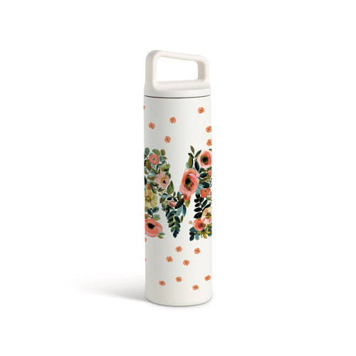 M Monogram Water Bottle - White 20oz slide 