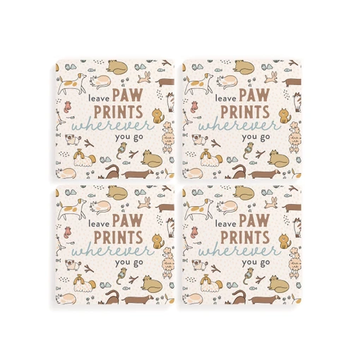 Leave Dog Coasters - Set of 4 slide 