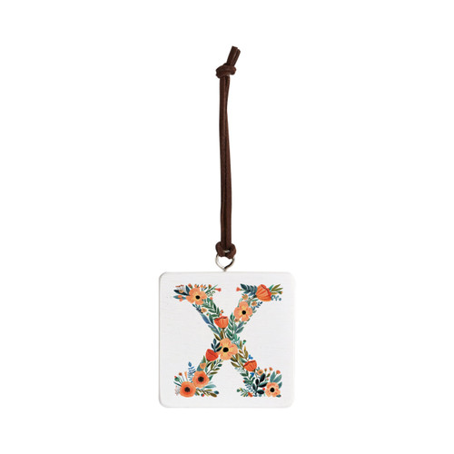 X Monogram Ornament - Bone slide 