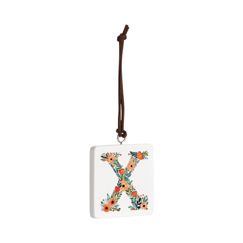 X Monogram Ornament - Bone slide 